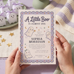 Convites Chá de Bebê Little Boo de Halloween