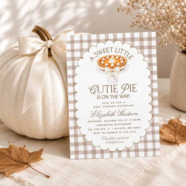Convites Chá de Bebê Little Cutie Pie (A Little Cutie Pie Baby Shower Invitation)