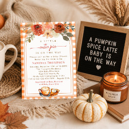Convites Chá de Bebê Little Cutie Pie Pumpkin Spice Latte