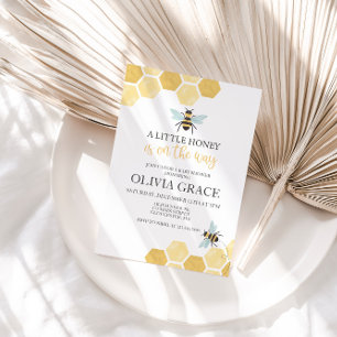 Convites Chá de Bebê Little Honey Bee Abelha