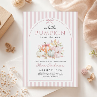 Convites Chá de Bebê Little Pumpkin Fall