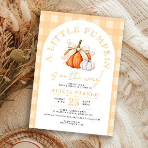 Convites Chá de bebê Little pumpkin outubro