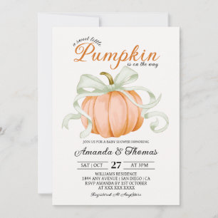 Convites Chá de Bebê Little Pumpkin Vintage