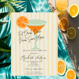 Convites Chá de Bebê Martini Yellow Stripes