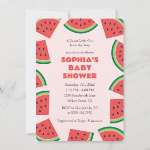 Convites Chá de Bebê Melancia Doce