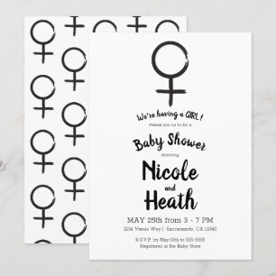 Convites Chá de Bebê Menina Astrologia Moderna Vênus Femini