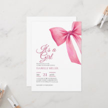 Chá de Bebê Menina com Laço Rosa