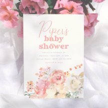 Chá de Bebê Menina Floral Retrô