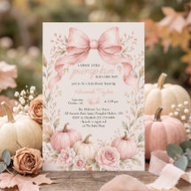 Chá de Bebê Menina Pequena Abóbora Rosa