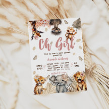 Chá de Bebê Menina Safari Floral na Selva