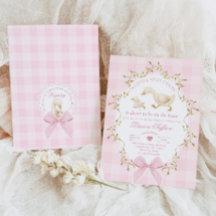 Chá de Bebê Menina Xadrez Rosa Silly Goose