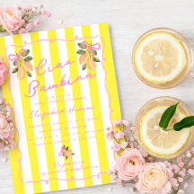 Chá de Bebê Menino Amarelo Listra Amarela Ciao Bam