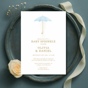 Convites Chá de Bebê Menino Azul Baby Sprinkle