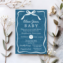 Chá de Bebê Menino Jeans Azul Brunch Denim Baby