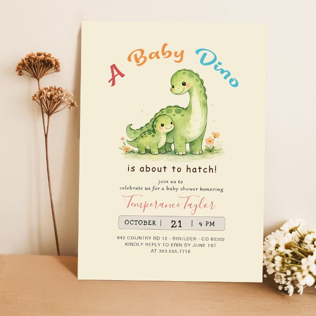 Convites Chá de Bebê Menino Lindos Dinossauros Prestes a Na (Criador carregado)