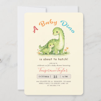 Convites Chá de Bebê Menino Lindos Dinossauros Prestes a Na
