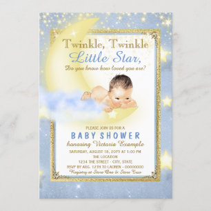 Convites Chá de Bebê Menino Twinkle Twinkle Little Star