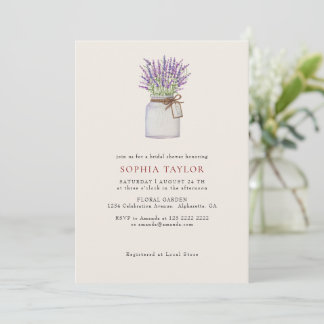 Convites Chá de Bebê Minimalista Simples Lavanda