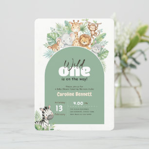 Convites Chá de Bebê Modern Greenery Wild One