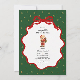 Convites Chá de Bebê Natal Feliz Ursinho