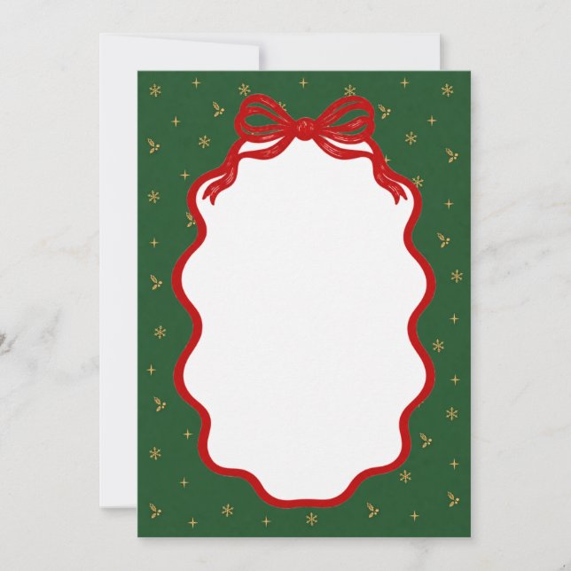 Convites Chá de Bebê Natal Feliz Ursinho (Frente)
