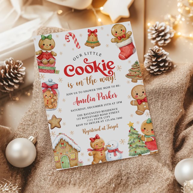 Convites Chá de Bebê Natal Inverno Biscoitinho Fofo (Criador carregado)