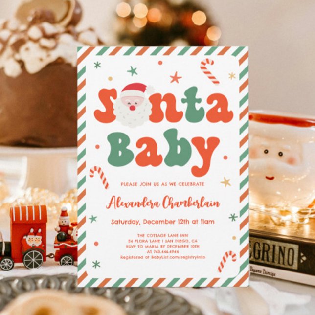 Convites Chá de Bebê Natal Santa Neutro em Gênero (Criador carregado)