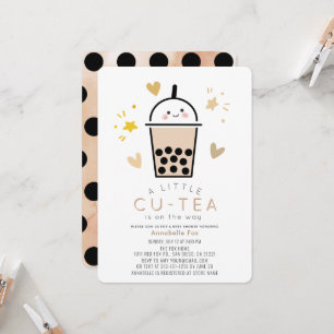 Convites Chá de Bebê Neutro Boba Bubble Tea