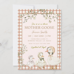 Convites Chá de Bebê Neutro em Tonalidade Mother Goose
