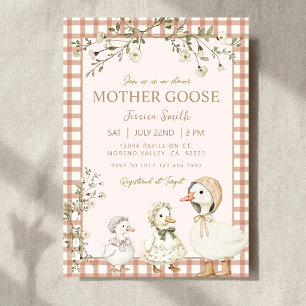 Convites Chá de Bebê Neutro em Tonalidade Mother Goose