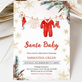 Convites Chá de Bebê Neutro Santa Baby