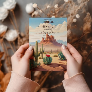 Convites Chá de Bebê no Deserto de Cactos do México Ocident
