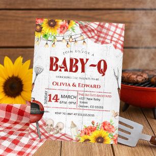 Convites Chá de Bebê no Quintal com Churrasco