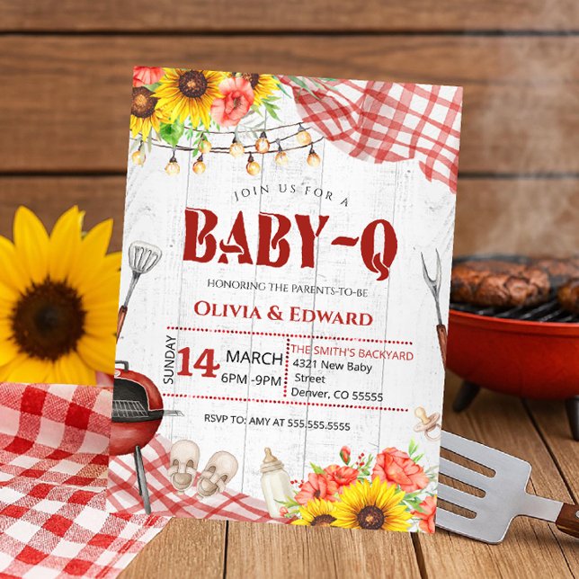 Convites Chá de Bebê no Quintal com Churrasco (Criador carregado)