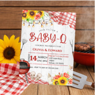 Convites Chá de Bebê no Quintal com Churrasco