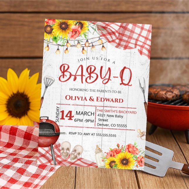 Convites Chá de Bebê no Quintal com Churrasco (Criador carregado)