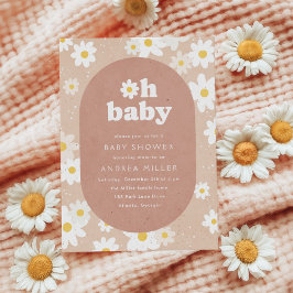 Convites Chá de Bebê Oh Baby Neutral Daisies