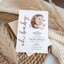 Chá de Bebê Oh Cute Sweet Little Hedgehog