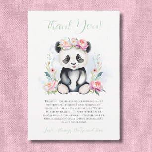 Convites Chá de Bebê Panda Bebê Peônias Selva