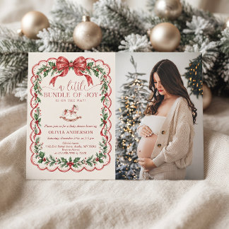 Convites Chá de Bebê Pequeno Natal Foto