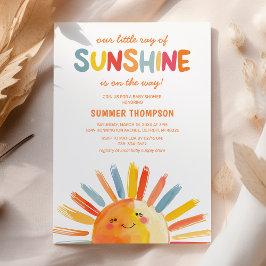 Convites Chá de Bebê Pequeno Raio de Sol