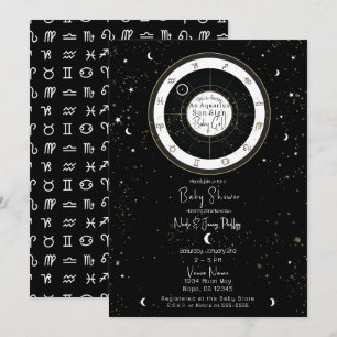 Convites Chá de Bebê Personalizado com Horóscopo do Signo S