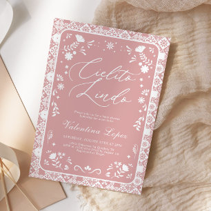 Convites Chá de Bebê Pink Cielito Lindo Talavera