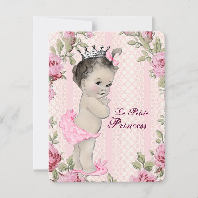 Convites Chá de Bebê Princesa (Frente)