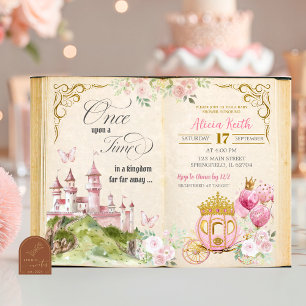 Convites Chá de Bebê Princesa Conto de Fadas