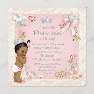 Convites Chá de Bebê Princesa Étnica Era Uma Vez