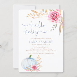 Convites Chá de bebê Pumpkin no outono russo