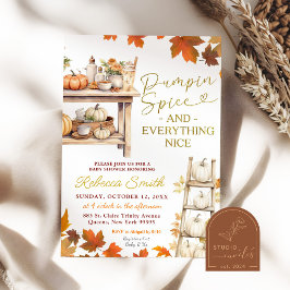 Convites Chá de Bebê Pumpkin Spice e Tudo Mais Adorável