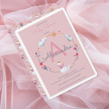 Chá de bebê rosa cisne