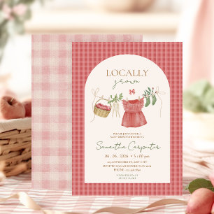 Convites Chá de Bebê Rosa do Mercado de Produtores Localmen